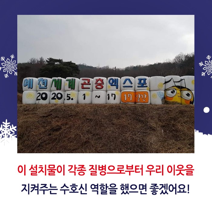 4.'환절기 감기뚝' 곤포사일리지 설치물